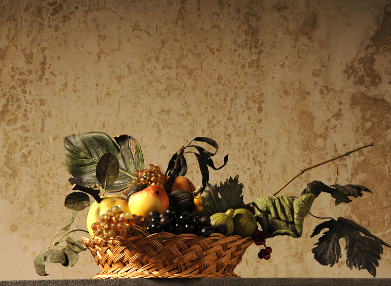 Canestro di frutta - Caravaggio. 1:1, silicon rubber, fiberglass, 2010