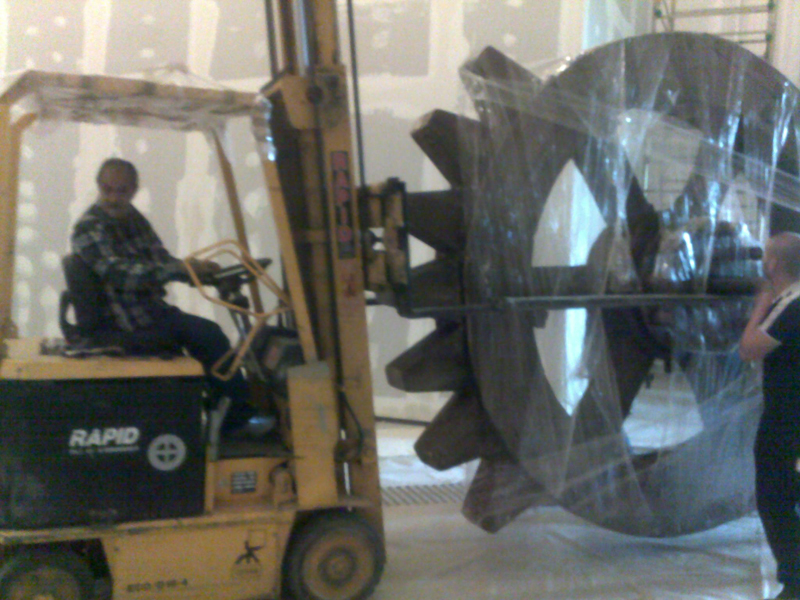 Allestimento della mostra di Leonardo, reggia di Venaria Reale. 2011