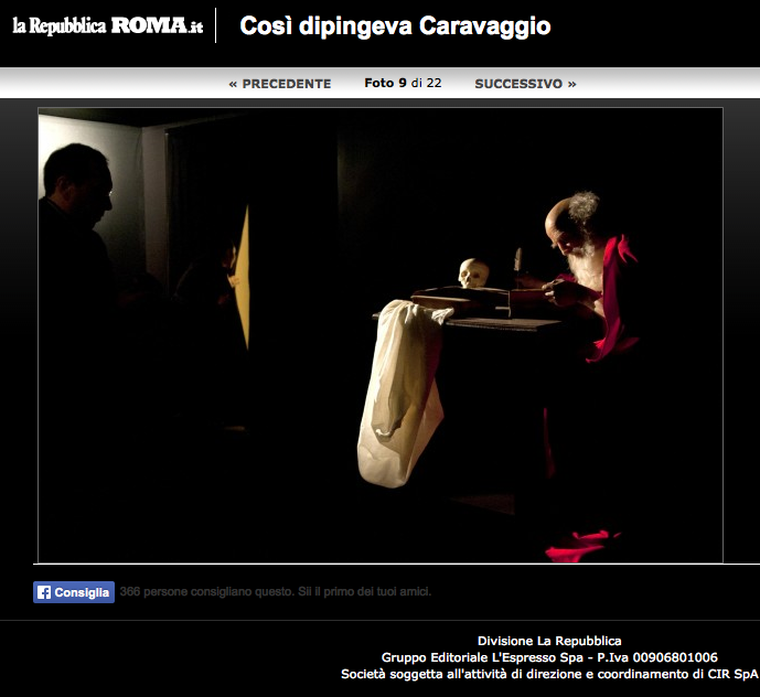 San Girolamo from Caravaggio. exhibition. Repubblica