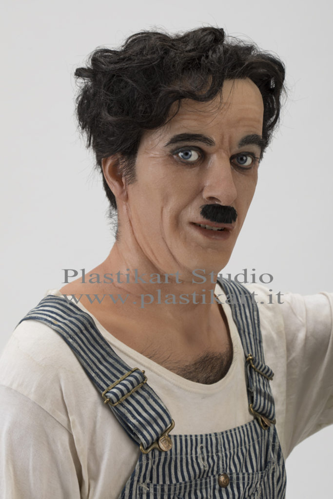 Charlie Chaplin Scultura Muse Trento. Plastikart Studio